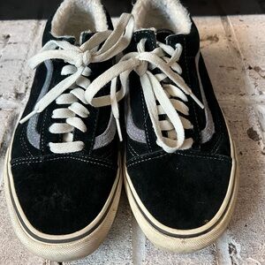 Classic Black and White Furry Vans